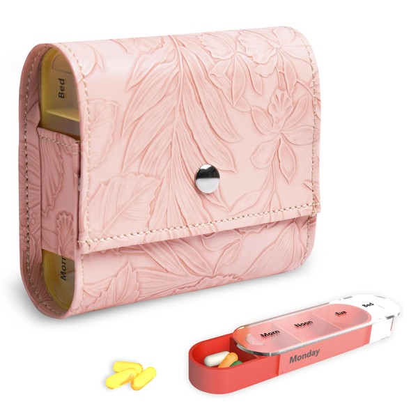 Jasenna Pill Organizer,Weekly Travel Pill Case Box Medication Reminder Daily