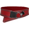 BlackButterfly Wide Elastic Stretch Retro Metal Interlock Buckle Belt (Red,