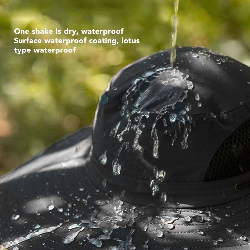 Wide Brim Solar Fan Hat Outdoor Fishing Sunscreen Quick Drying
