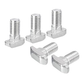 uxcell 10Pcs T-Slot Bolts, M8 x 16mm Hammer Head Bolt T Screw Drop-in Stud for 4040 Series T-Slot Aluminum Extrusion Profile, 304 Stainless Steel, Silver