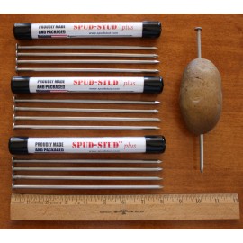 Spud-Stud 8" Food Grade Stainless Steel Potato Baking Nails Spikes 3 Pack Special 12 Nails