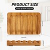 2 Pack Self Draining Teak Wood Soap Dish Holder,Teak Soap