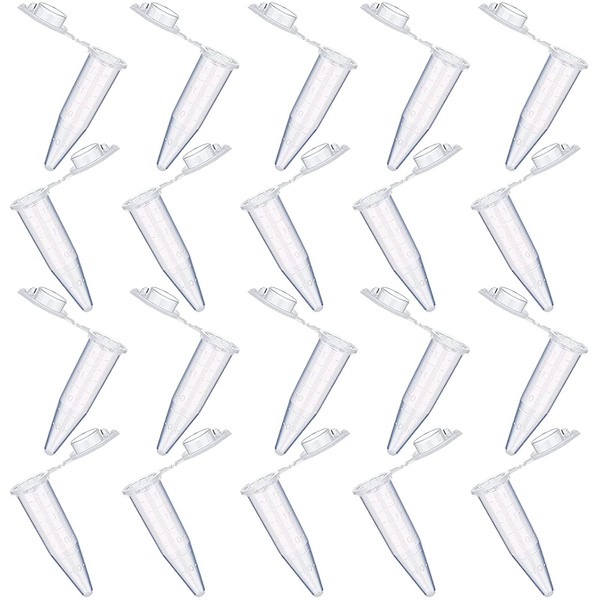 20 Pieces 1.5ml Centrifuge Tube, Micro Conical Centrifuge Tubes, Plastic