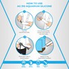 Aquarium Silicone Sealant Clear (2x10.5 floz) 100% Silicone, Waterproof Aquarium