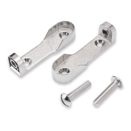 2 Wardrobe Rail Bearings for Cupboard Rail 15 mm – Clothes Rail Bracket, Zinc Die-Cast Nickel-Plated (Version 1)