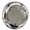 MyGift 14 Inch Deluxe Decorative Dish Tray Centerpiece Base, Silver