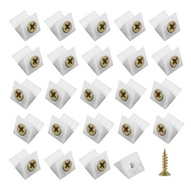 Drawer Reinforcement Repair Kit for Furniture Sagging Drawer, Fixing Repair Wedges, Brackets Plastic Angle Code Bracket Fastener(50PCS)