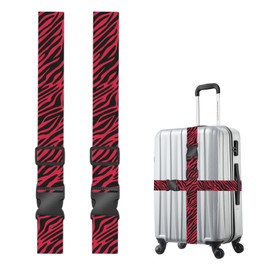 Suitcase Straps Set of 2 Suitcase Strap Eye-catching Adjustable Suitcase Belt Luggage Strap for Suitcases Suitcase Strap Colourful Suitcase Straps Luggage Protector Buckles Webbing Set Suitcase Strap