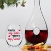 WUUCKOO Always My Sister Forever My Friend Stemless Wine Glass,