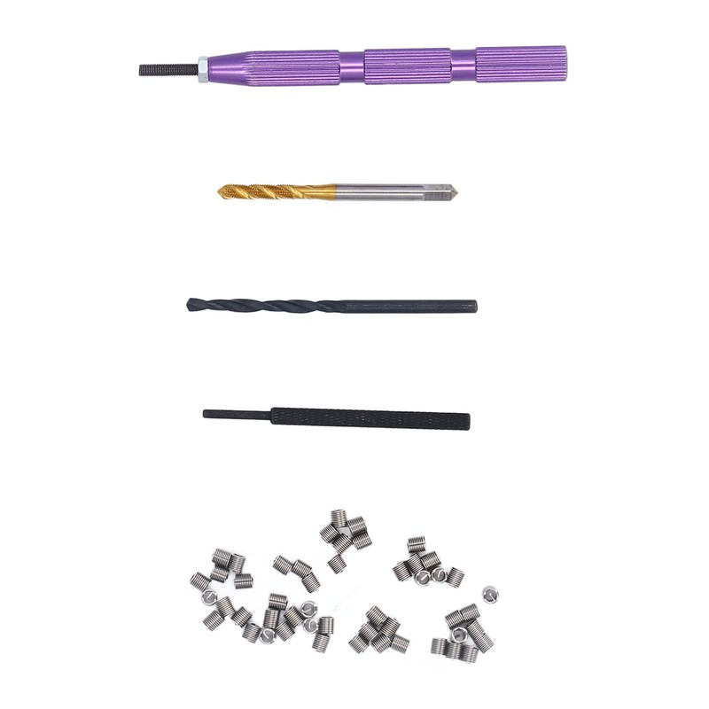 54 Pcs Thread Repair Kit M3x0.5x2D Thread Inserts Damaged Threads