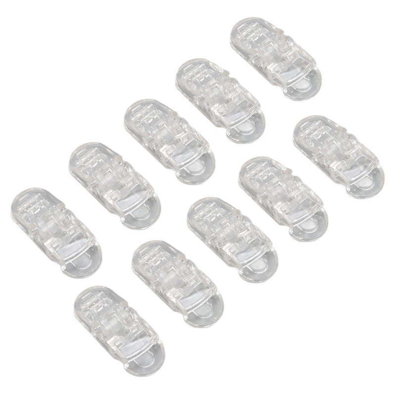 20pcs Hearing Aid Lanyard Clip ABS Portable Transparent Clip Accessory