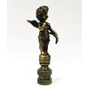 Lamp Finial-Cherub-Antique Brass Finish, Highly Detailed Metal Casting