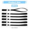 JIEYAO 6Pcs Walking Cane Wrist Strap Replacement, Black Elastic Trekking