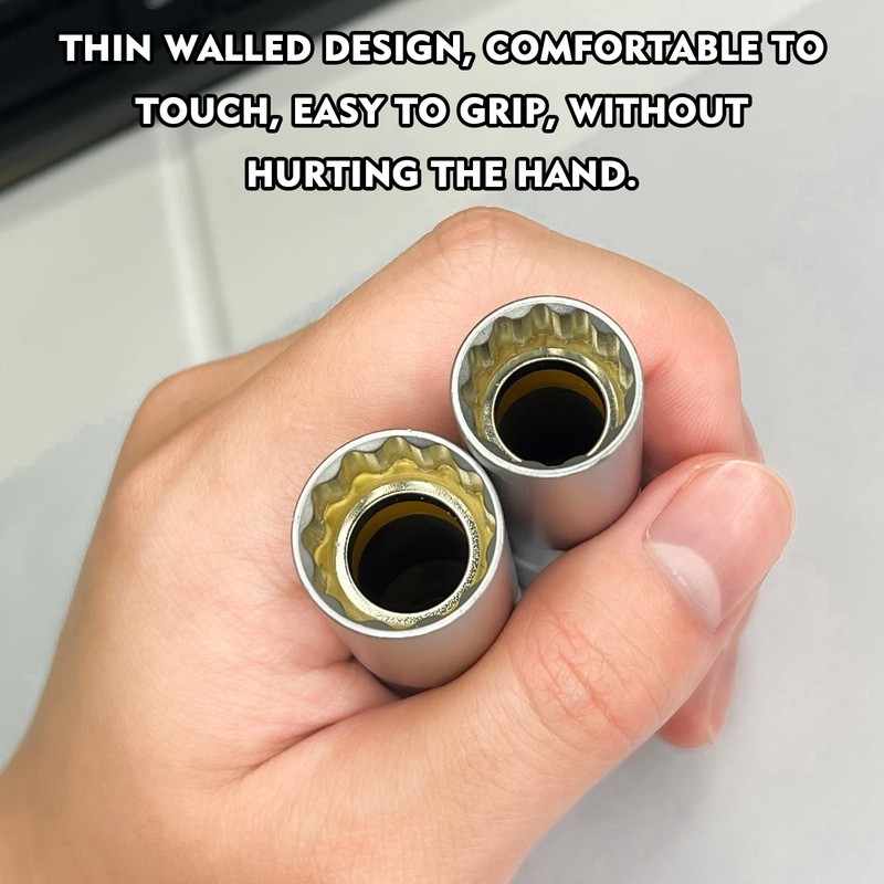 pvotawp 14MM Spark Plug Socket, Magnetic Swivel Spark Plug Socket