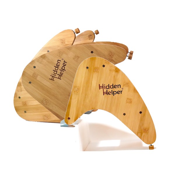 Hidden Helper Stowable Kids’ Step Stool, Non-Toxic Bamboo Toddler Stepping