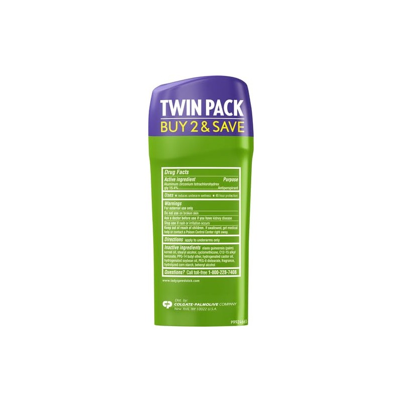 Lady Speed Stick Antiperspirant, Invisible Dry Powder Fresh, Twin pack,