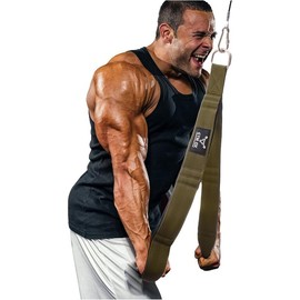 Long Tricep Rope Cable Attachment Tricep Pull Down Attachment Gym Rope Attachment Tricep Strap Rope Handle - Color: green