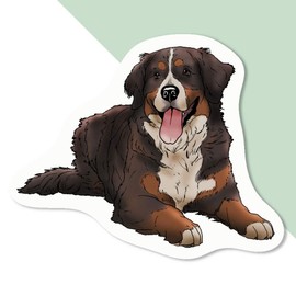 Extra Large 460mm 'Bernese Mountain Dog' Permanent Sticker Decal for Cars/Windows/Bins/Walls (DW00047940)