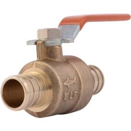 SharkBite 3/4 Inch Crimp Ball Valve, Brass Plumbing Fitting, PEX Pipe, PE-RT, 22462LFA