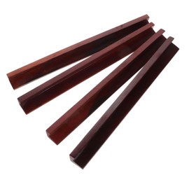 Parliky 4pcs Mahjong Tile Ruler Mexican Train Dominoes Trays Mahjong Racks with Pushers Mexican Train Accessories Domino Racks Mah Jong Pushers Mahjong DIY Tile Push Game Wood Light Brown
