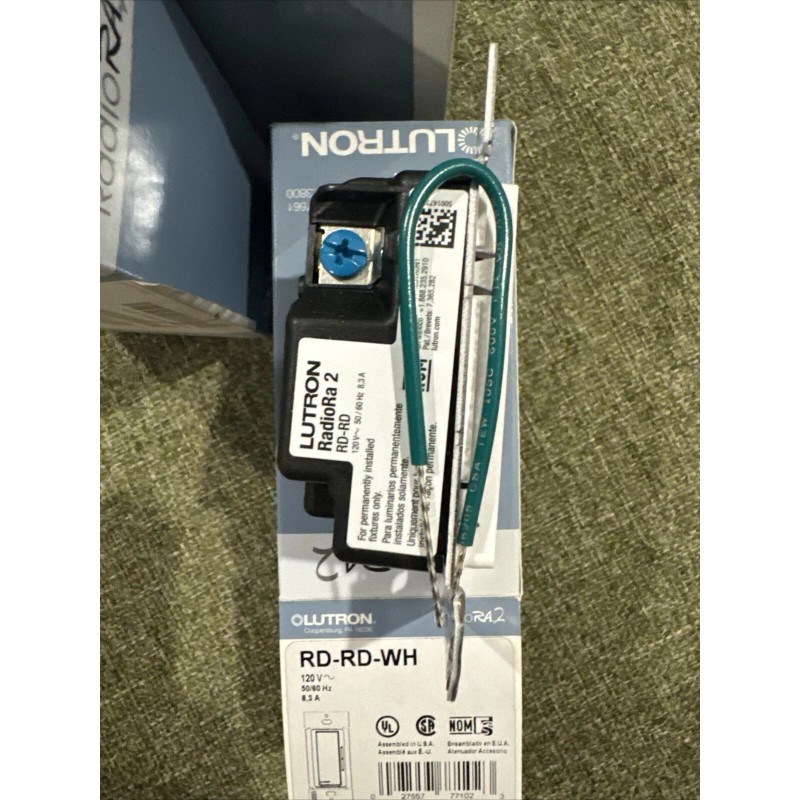 Lutron Dimmer RDRDWH RD-RD-WH Radiora 2 Remote Dimmer 120V White
