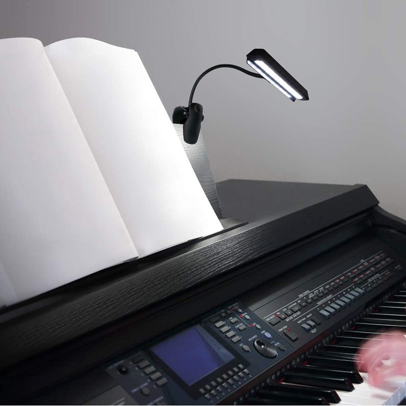 Rechargeable Music Stand Light, 19 LEDs Clip On Reading Light