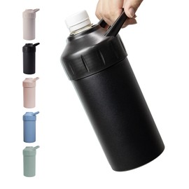monet fav Bottle Holder, Cold Retention, Vacuum Insulation, Plastic Bottle Cover, Case, Stainless Steel, Heatstroke Prevention, 500ml~650ml, Carbonated Drinks and Sports Drinks OK, Matte Black
