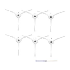 6 Pack Replacement Side Brushes for Roborock S8 Pro Ultra, S7 Max Ultra, S7 MaxV, Q Revo, Q5, Series of Q7 Max / Q8 Max /S8/S7/Q7/Q5/S6/S5/S4/E5/E4/E3/E2 Robot Vacuum Cleaner. White