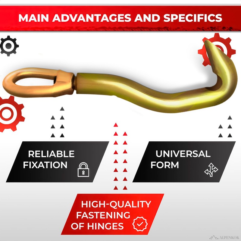 Car Frame Puller Hook - Flat Hook for Frame Puller