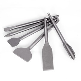 6pcs Chisel Set with SDS Plus Shanks, Masonry Concrete Drill Bit Set for Rotary Hammer Drill, Tile Grooving Scraping Flat Point Scaling Chisels, 40Cr Steel SDS Plus Bits for for Home Improvement