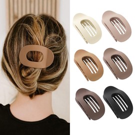 XFSRG Pack of 6 Women's Hair Clips, Flat Claw Clips, Non-Slip for Thick and Thin Hair, Hair Clips, Styling Accessories for Women and Girls (Multicoloured2)