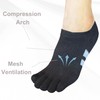 soxsense Cushion No Show Toe Socks For Women Five Finger