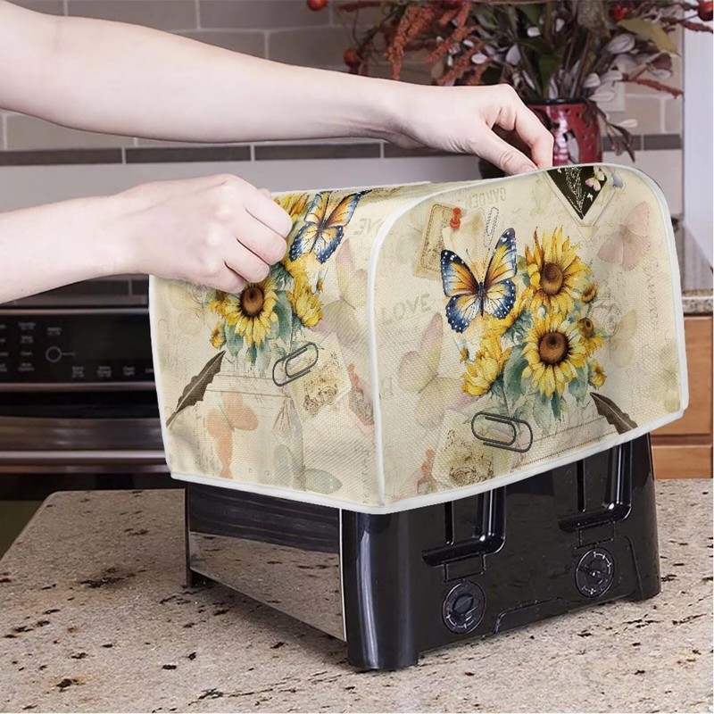 NETILGEN Toaster Dust Cover 4 Slice, Microwave Oven Grill Cover