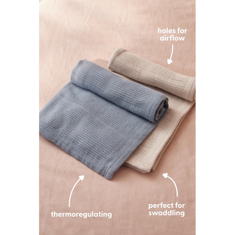 MORI Baby Premium Breathable Bamboo-Cotton Blanket in Mint – Ideal