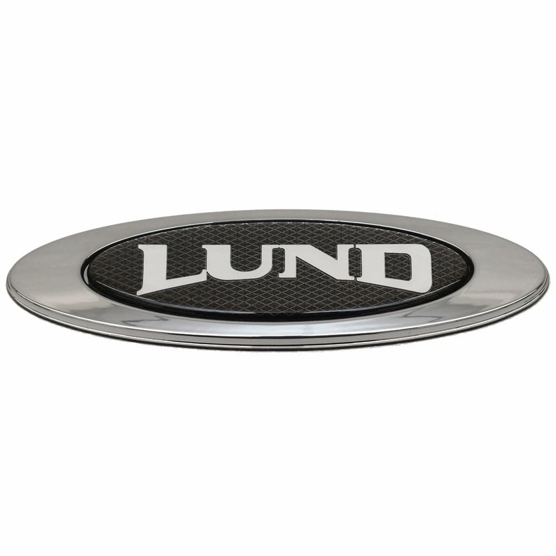 Lund Boat Raised Emblem Decal 2094234 | Logo Silver Black