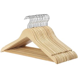 Whitmor GRADE A Natural Wood Suit Hangers (Set of 16)