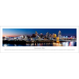 Cincinnati, Ohio - Unframed Panoramic Skyline Print by Blakeway Panoramas