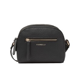 Fiorelli Women's Anouk Crossbody Shoulder Bag, Practical & Stylish Handbag with Adjustable Straps & Zipped Compartments, Black Faux Leather