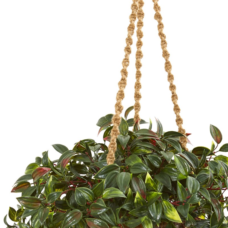 Nearly Natural 30in. Mini Melon Artificial Plant in Hanging Basket