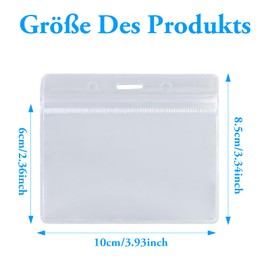 Pack of 12 Transparent Card Holders, Clear ID Card Protective Cover, Waterproof Card Holders for ID Cards, Student Cards, Bus Cards
