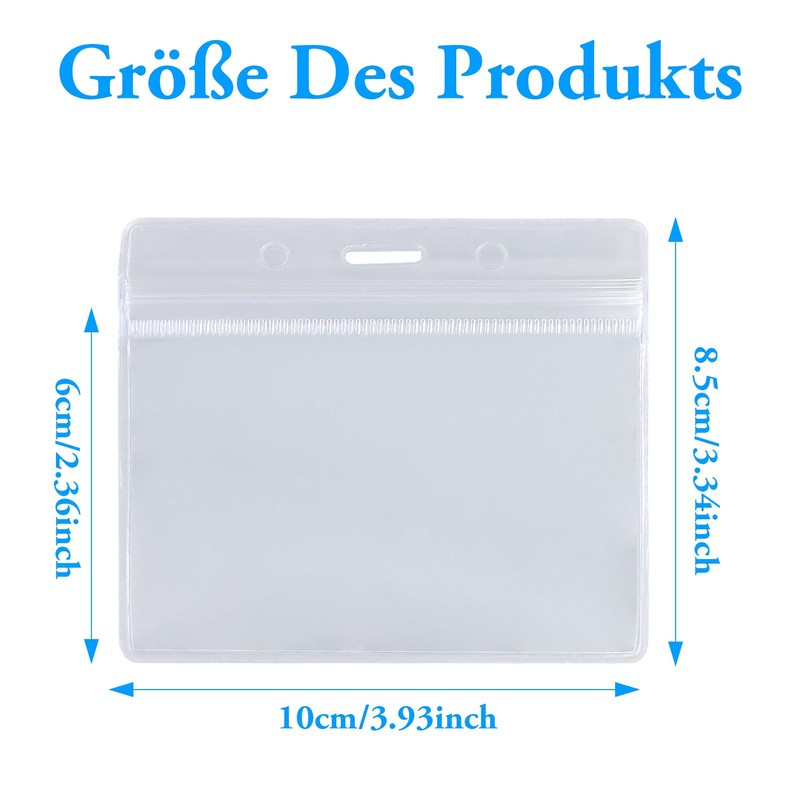 Pack of 12 Transparent Card Holders, Clear ID Card Protective