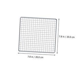 Kisangel BBQ Pad Grill Mat Baking Mat BBQ Grill Sheet 304 Stainless Steel Barbecue Mesh 20x20cm