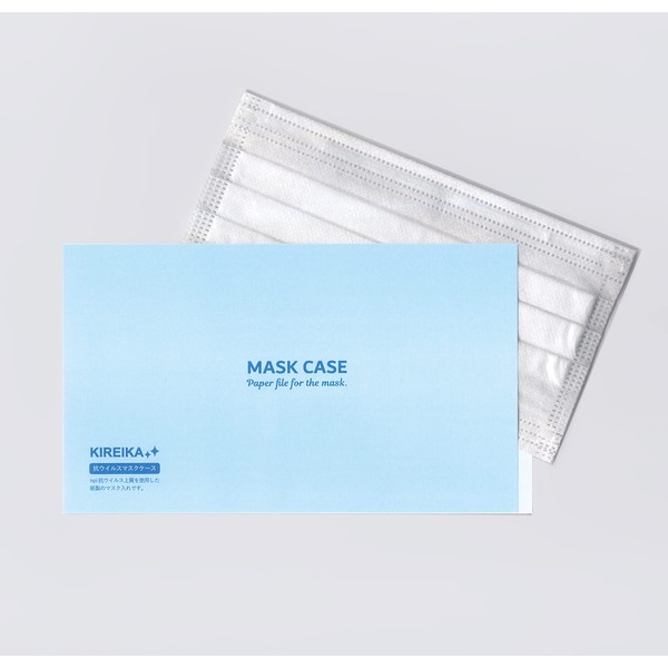 Kyushu Shiko KIREIKA MC-10 Antiviral Paper, Mask Case, Blue, 100 Sheets, SIAA Certified, Dentist, Clinics, Beauty Salons, Nursing Facilities, Antibacterial, Antiviral, Deodorizing, Clean, Disposable, Made in Japan, Simple for Temporary Storage, Dining Out, Made in Japan