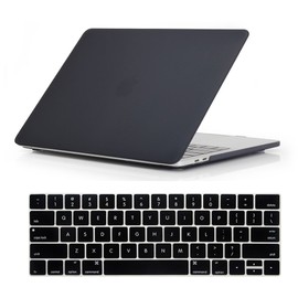 Se7enline Compatible with MacBook Pro 15 2016/2017/2018 Case Smooth Soft-Touch Matte Frosted Plastic Hard Cover for Mac Pro 15 inch A1707/A1990 with Touch Bar & Touch ID &Keyboard Cover,Frosted Black
