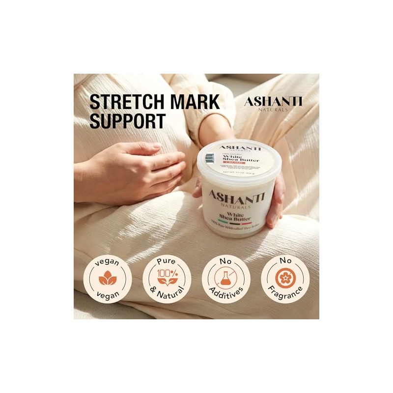 ASHANTI NATURALS 100% suave y cremoso natural mantequilla de karité