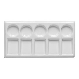 Jackson's : Ceramic Palette : Slant 10 Well : 3.5x7in (APX.9x18cm)