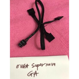 EVGA 2X eVGA 6 pin  to 3x SATA DRIVER POWER cable FOR EVGA SuperNOVA 550-850GA