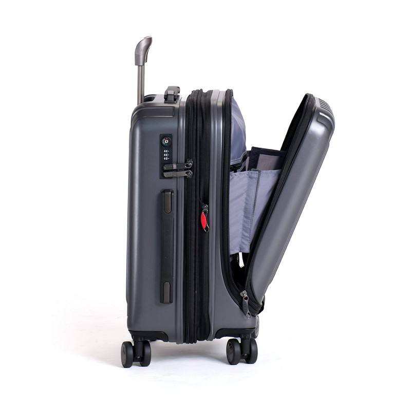 DELSEY Paris Titanium Hardside Expandable Luggage with Spinner Wheels, Graphite,