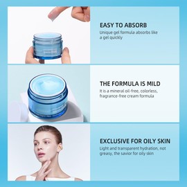 Hydro Boost Hyaluronic Acid Moisturizing Water Gel, Face Moisturizer For Oil Skin, Hyaluronic Acid Formula Combined With Water,Lightweight and 24 Hours Of Long-lasting Hydration-1.76Oz (Water Gel)