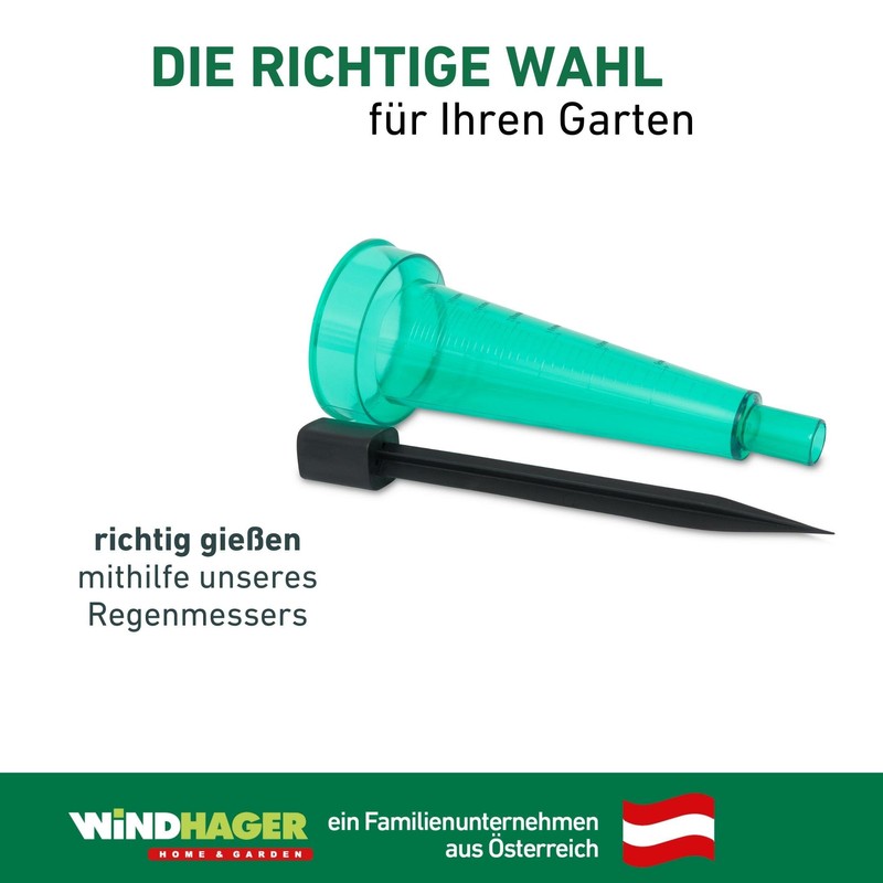 Windhager 06244 Rain Gauge with Ground Spike for Accurate Rainwater